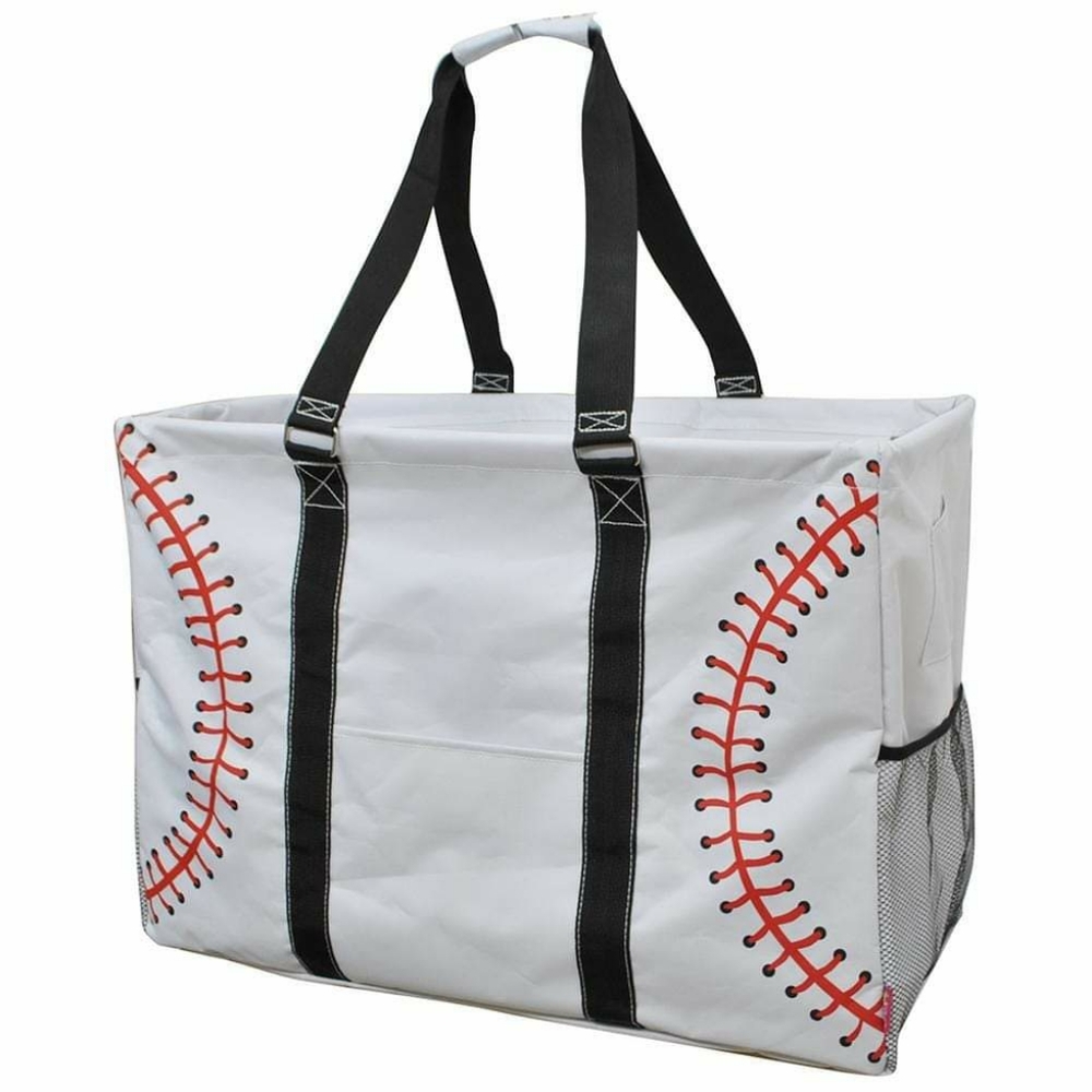XL Canvas Tote Bag Baseball